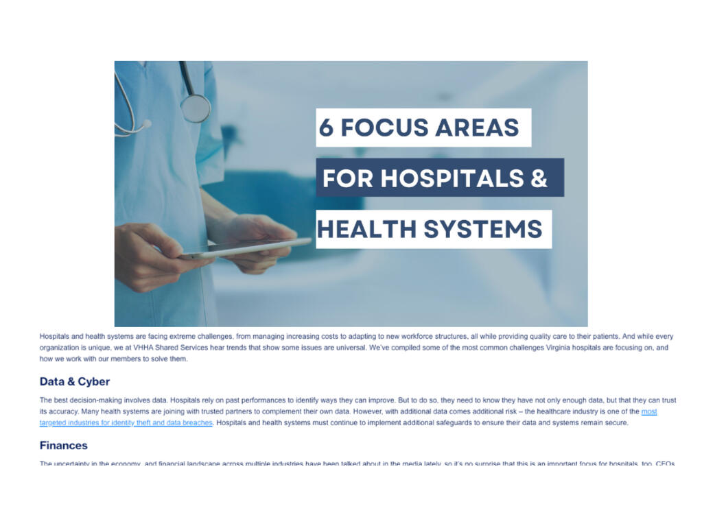 Industry Blog: Researched, developed, and published original articles that established thought leadership and translated complex topics into practical insights for healthcare audiences.